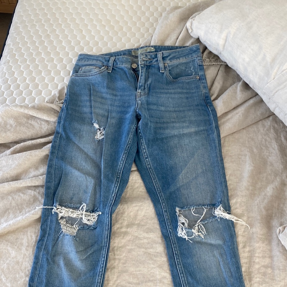 Top shop mid rise cropped Jean